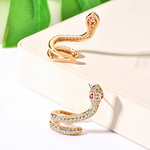 Clous d’oreille Serpent – Petit Zircon Rose, Vert et Blanc BIJOUX FEMME Boucles d'Oreilles Clous Moins 10 €