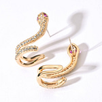 Clous d’oreille Serpent – Petit Zircon Rose, Vert et Blanc BIJOUX FEMME Boucles d'Oreilles Clous Moins 10 €
