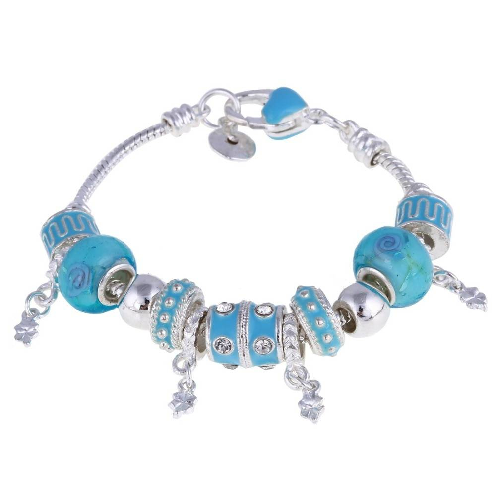 ZOSHI rose cristal breloque couleur argent Bracelets et Bracelets pour femmes avec Aliexpress Murano perles argent Bracelet Femme bijoux