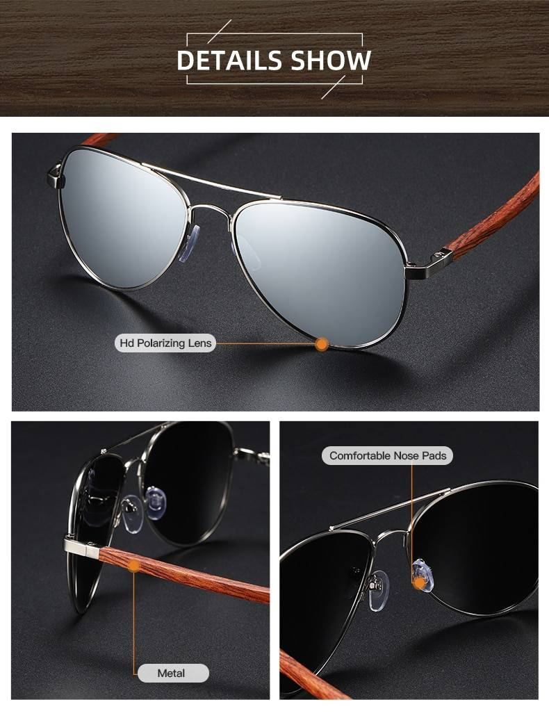 GM marque lunettes de soleil design pour femmes jambe en bois rouge avec cadre en métal lunettes de soleil hommes femmes lunettes de soleil en bois S2801