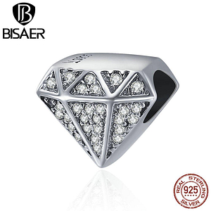 Perles Diamant Argent 925 Incrusté Zircon BIJOUX FEMME BRACELET FEMME Bracelets Breloques pour Bracelet Pandora CHARMS