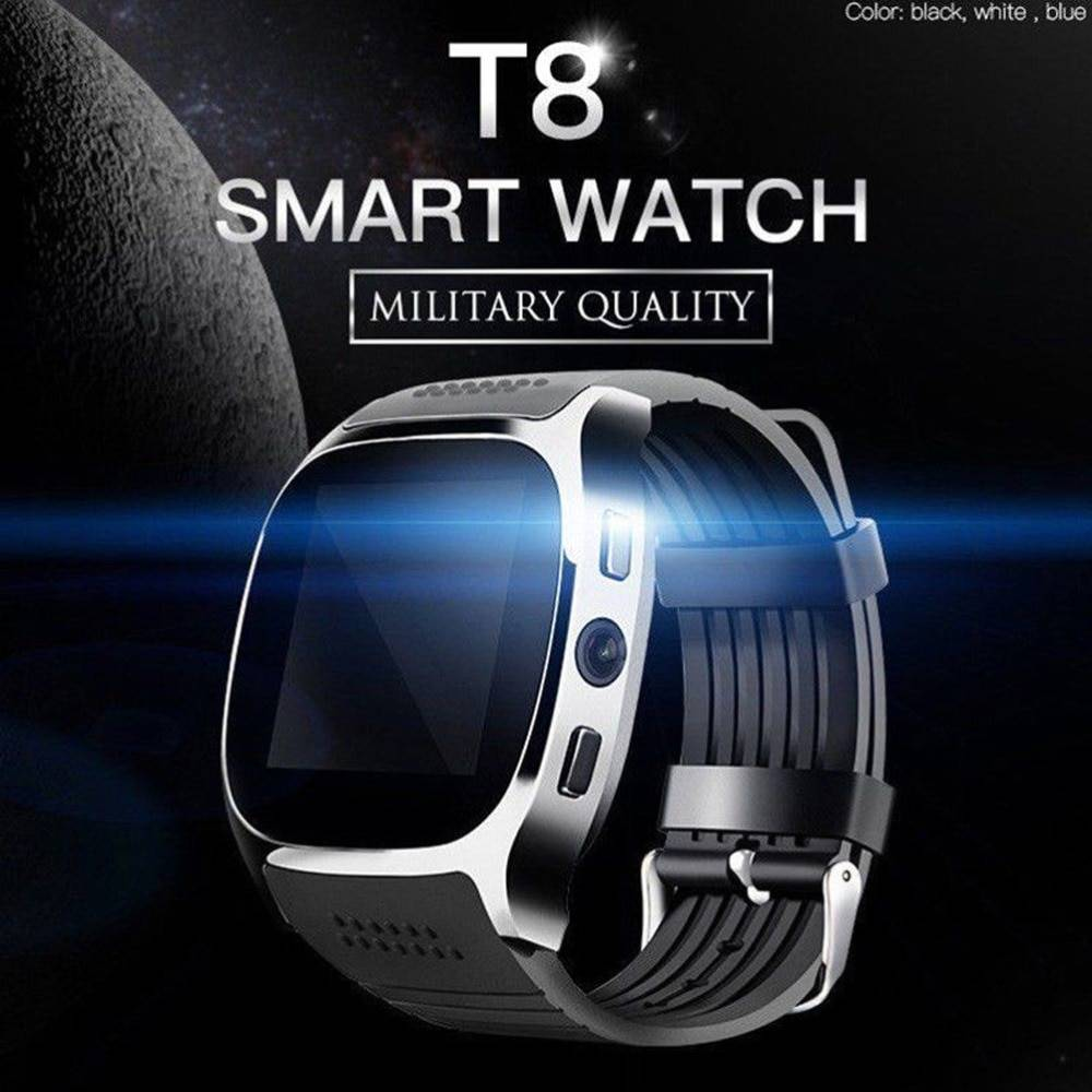 T8 Bluetooth montre intelligente caméra SIM