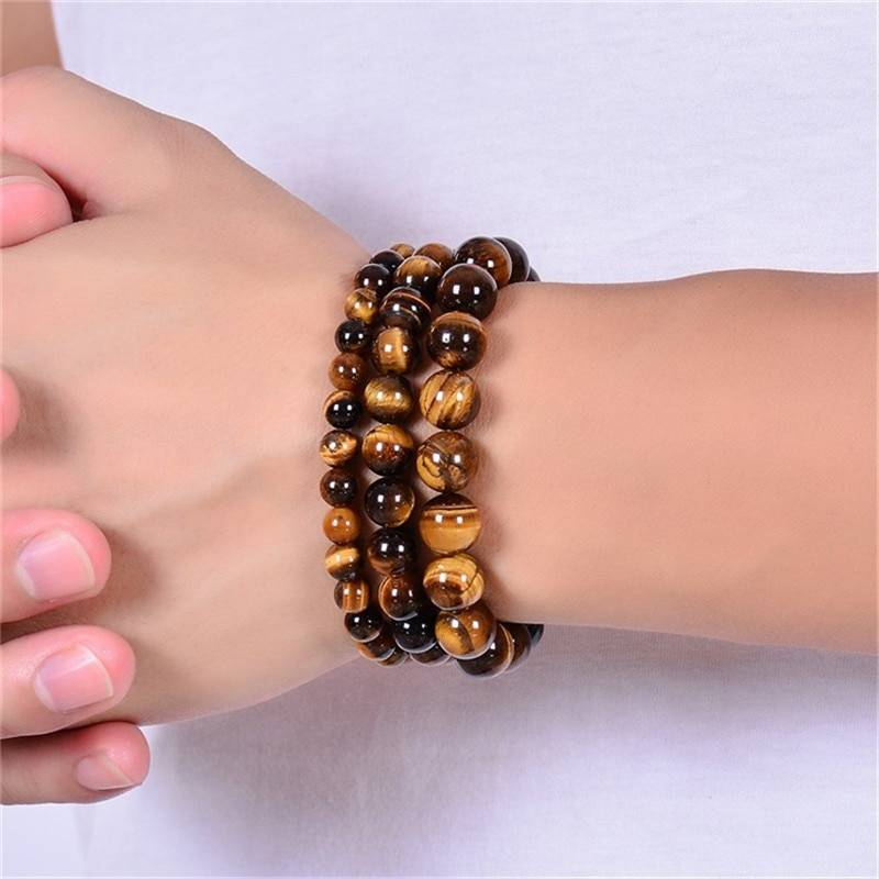 4-20mm oeil de tigre Bracelet pour hommes femmes pierre naturelle oeil de tigre perles Bracelet élastique Yoga Chakra guérison énergie bijoux cadeaux