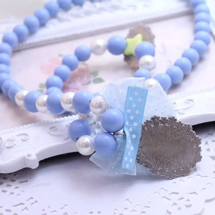 Dernières perles de princesse Collier Bracelet ensemble de bijoux cadeau de noël pour les filles bébé enfant enfants bijoux accessoires Collier ras du cou