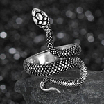 Bague Punk Animal anneau gothique noir argent métal unisexe Bagues Homme BIJOUX HOMME Homme Idée cadeau Moins 10 €