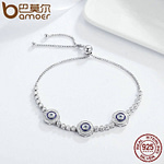 Bracelet pour femme argent 925 luxe Yeux bleus cubique Bracelets
