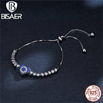 Bracelet Luxe Argent 925 “Joli Cœur Bleu” Femme BIJOUX FEMME BRACELET FEMME Bracelets Bracelets Chaînes