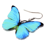 Boucles d’Oreilles Papillon Bleu pour Ado et Enfant Ado