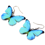 Boucles d’Oreilles Papillon Bleu pour Ado et Enfant Ado