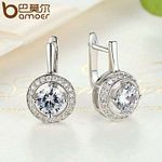 Boucles D’oreilles Plaqué Platine – Diamant Zircon AAA BIJOUX FEMME Boucles d'Oreilles