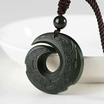 Collier Pendentif Jade Naturel Amulette Bouddhiste COLLIER PENDENTIF FEMME Jade