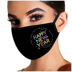 Masque Happy New Year Imprimer 2021 Masque