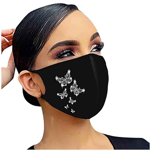 Masque Paillette Tissu Masque Masque Covid Avec Strass