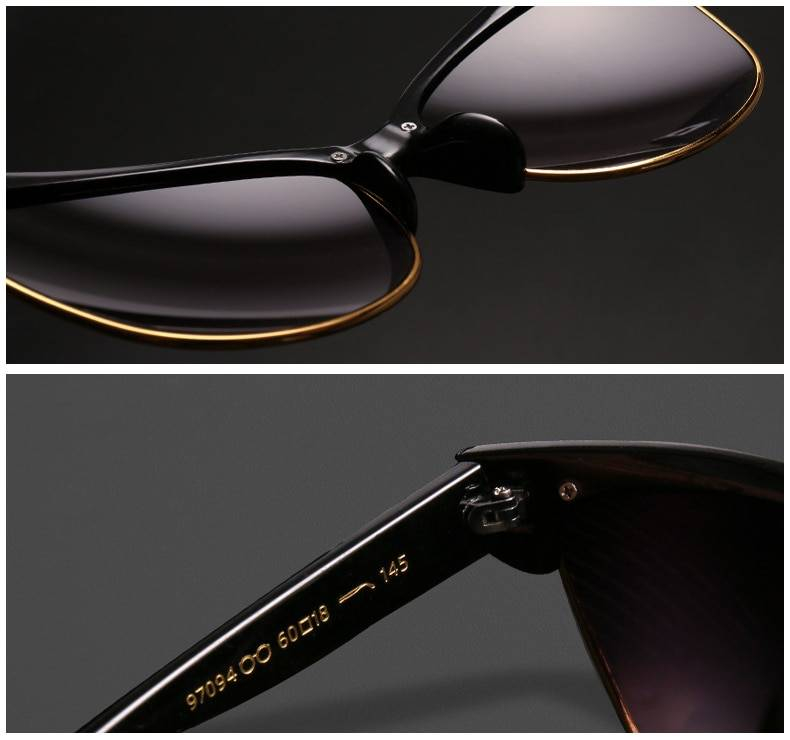 XYKGR rétro sexy lunettes de soleil yeux de chat marque de mode concepteur femmes boîte noire léopard lunettes de soleil UV400 hommes et femmes lunettes