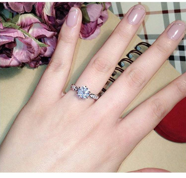 1.75ct AAA Zircon bagues de fiançailles pour les femmes couleur or Rose anneaux de mariage femme anel cristaux autrichiens bijoux de qualité supérieure