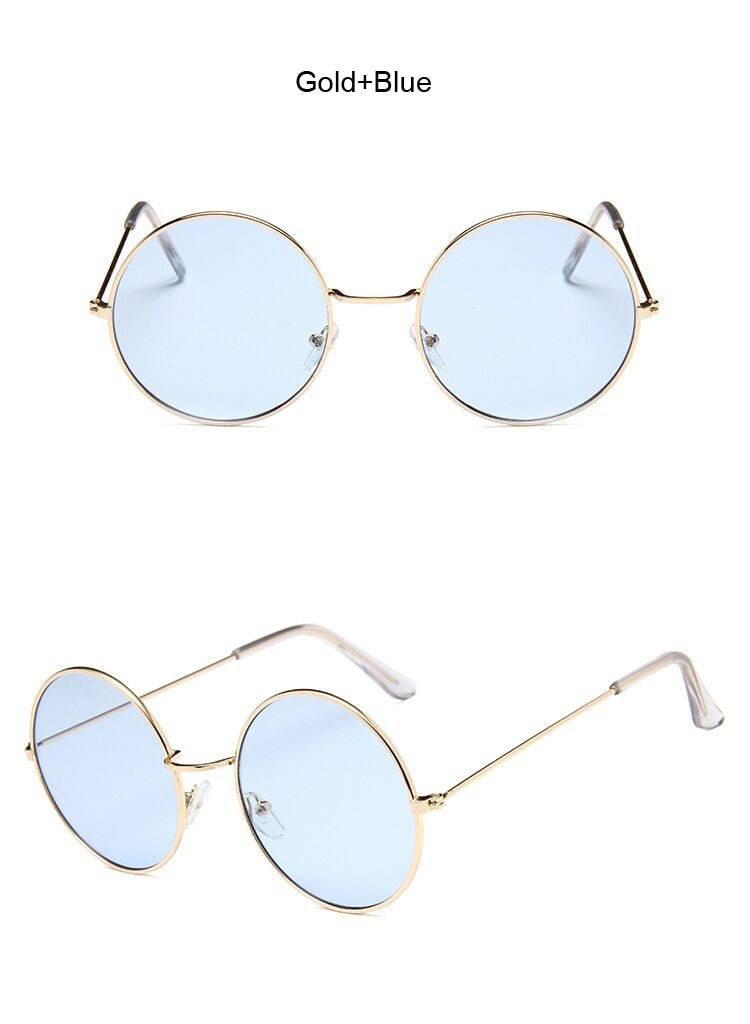 Petites lunettes de soleil rondes femmes célèbre marque concepteur Vintage lunettes de soleil femme rétro personnalité lunettes de soleil en métal Style