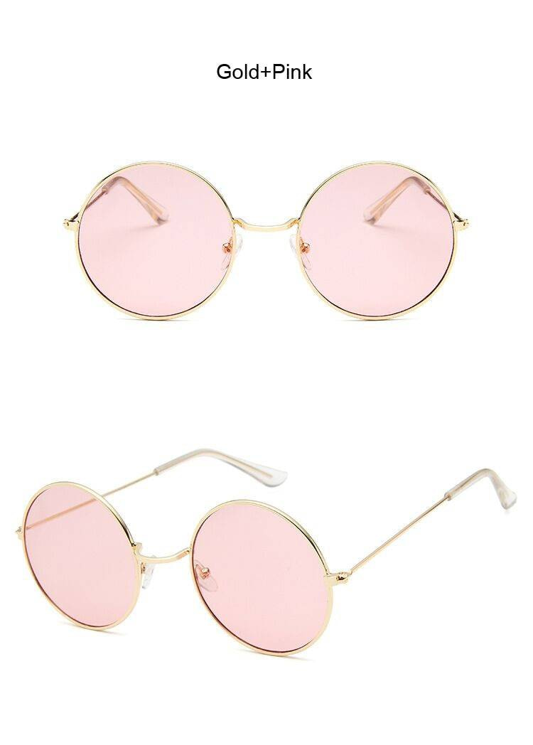 Petites lunettes de soleil rondes femmes célèbre marque concepteur Vintage lunettes de soleil femme rétro personnalité lunettes de soleil en métal Style