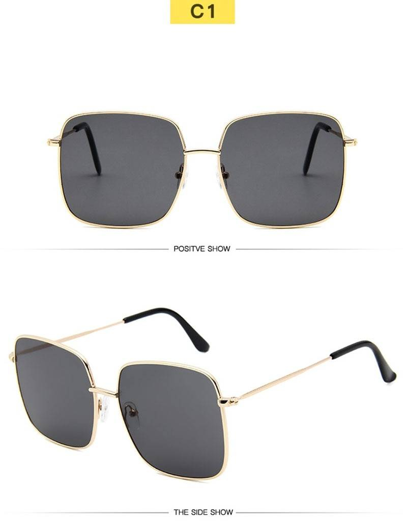 RBRARE classique carré lunettes de soleil femmes marque Designer rétro métal grand cadre lunettes de soleil pour hommes Vintage dégradé Oculos Feminino