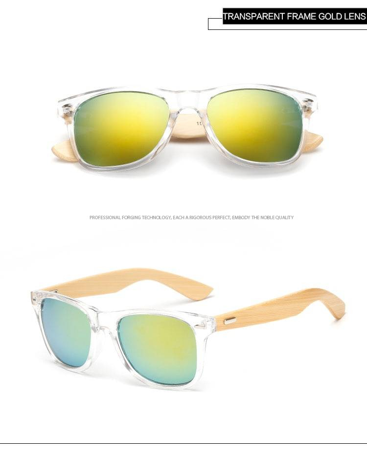 16 couleurs bambou lunettes de soleil hommes en bois lunettes de soleil femmes marque design miroir Original bois lunettes de soleil rétro de sol masculino