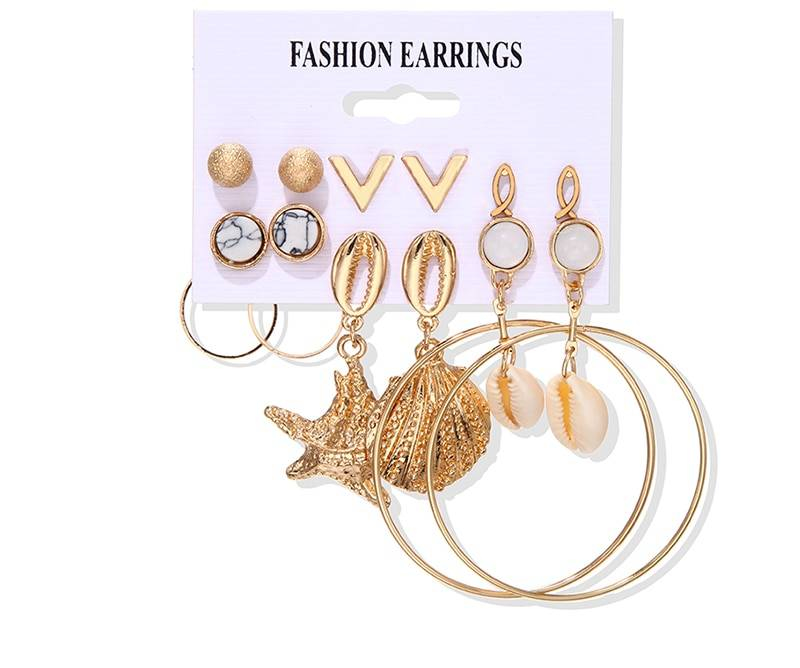 Femmes boucles d'oreilles ensemble gland perle boucles d'oreilles pour les femmes bohème mode bijoux 2020 géométrique kolczyki cerceau boucles d'oreilles