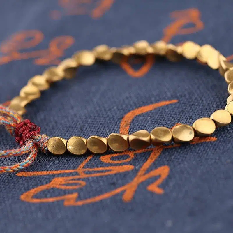 Bracelet Tibétain Perles Cuivre Hommes