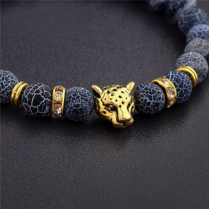 Bracelet tête de léopard Plaqué argent ou or fin Bracelets