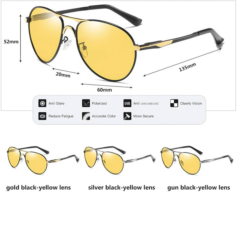CoolPandas Top qualité Aviation hommes lunettes de soleil polarisées conduite photochromique jour nuit Vision lunettes lunettes pilote femmes UV400