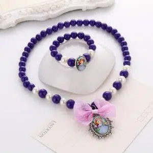 Ensemble Collier Bracelet Perles de Princesse BIJOUX ENFANT Collier Fantaisie