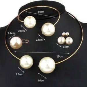 Bijoux Mariage : Collier Bracelet Boucles d’Oreilles Anneaux Bijoux de Mariage Idée cadeau