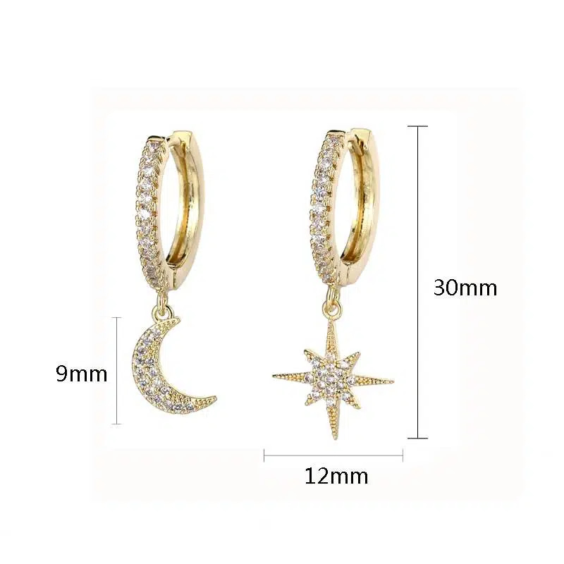 Dimension du bijou : hauteur breloque 9mm et largeur 12mm, hauteur 30mm