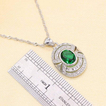 Ensemble Coffret Bijoux : Zircon Vert Collier Boucle d’Oreille Bracelet Bijoux de Mariage Moins 10 €