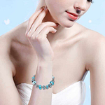 Bracelet Breloque Zircone Bleu Bracelet Breloque Femme Bracelet Breloques à Composer BRACELET FEMME Breloque Compatible Pandora Breloques pour Bracelet Pandora