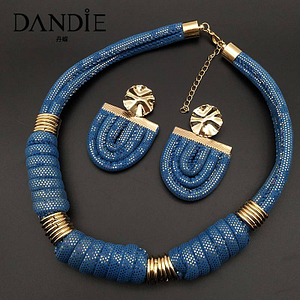 Collier de corde de coton à la mode Dandie, accessoires féminins simples Colliers