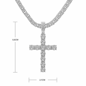 Pendentif Croix Zirconium Bijoux Religieux Catholique Collier Pendentif Homme