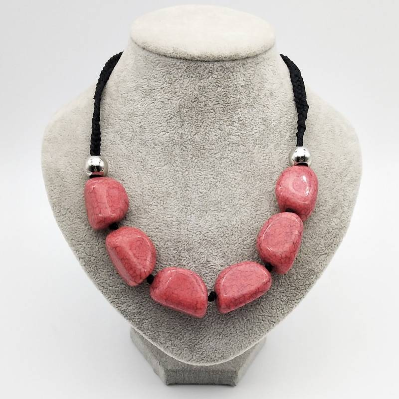 Collier de perles de fissure acrylique Dandie, bijoux féminins simples à la mode