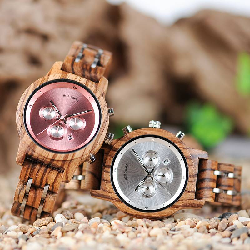 BOBO oiseau femmes montres de luxe chronographe Date montre à Quartz de luxe polyvalent dames en bois montres accepter Logo livraison directe