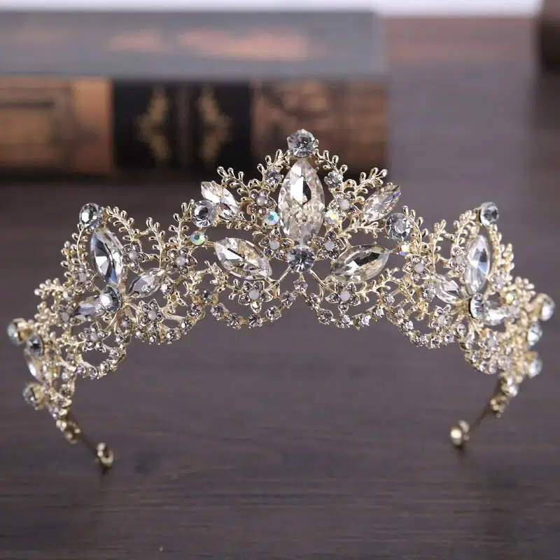 2018 nouvelle mode Baroque luxe cristal AB mariée couronne diadèmes or clair diadème diadème pour les femmes mariée mariage cheveux accessoires