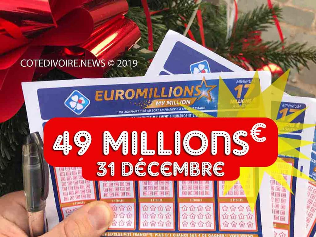 Euromillions mardi 31 12 19