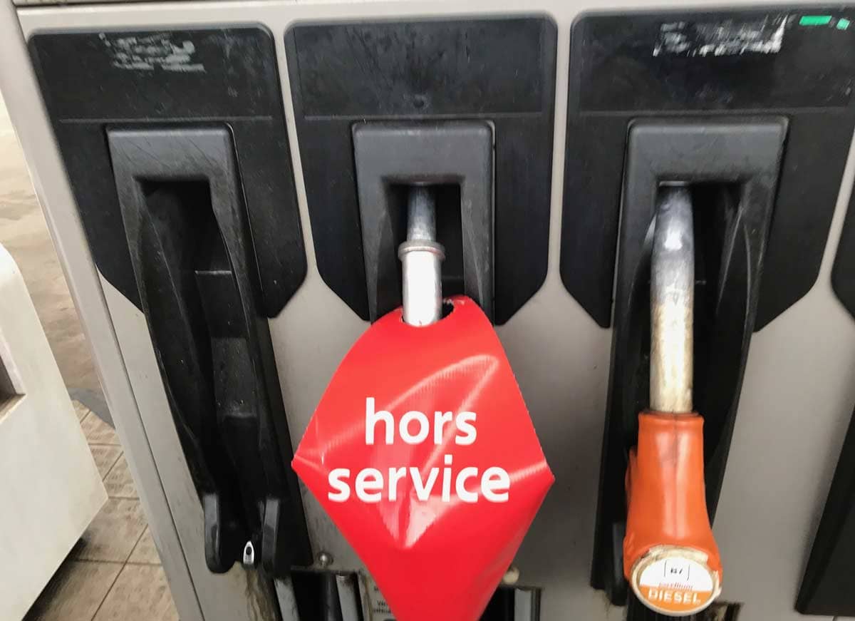 Plus d'essence en Super : stations hors service
