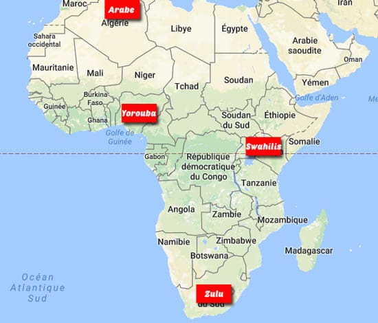 Langues plus parlées en Afrique