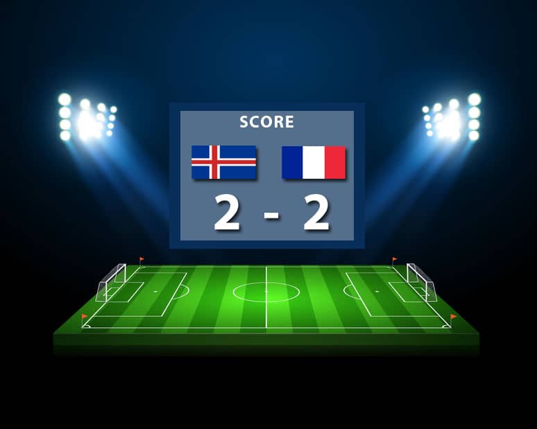 Score : 2 à 2 but Mbappé