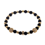 Bracelet Perles Lave – Cuivre Zircon pour Hommes BIJOUX HOMME Bracelet homme
