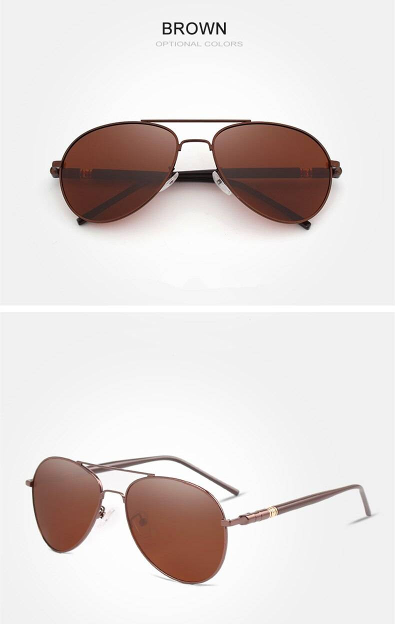 Lunettes de soleil classiques polarisées hommes lunettes de conduite lunettes de soleil pilote noir marque concepteur mâle rétro lunettes de soleil pour hommes/femmes