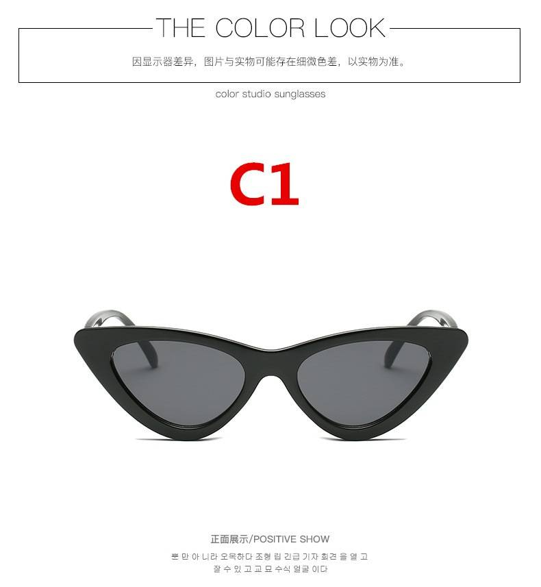 2020 mode lunettes De soleil femme marque concepteur vintage rétro triangulaire chat lunettes oculos De Sol Transparent océan uv400