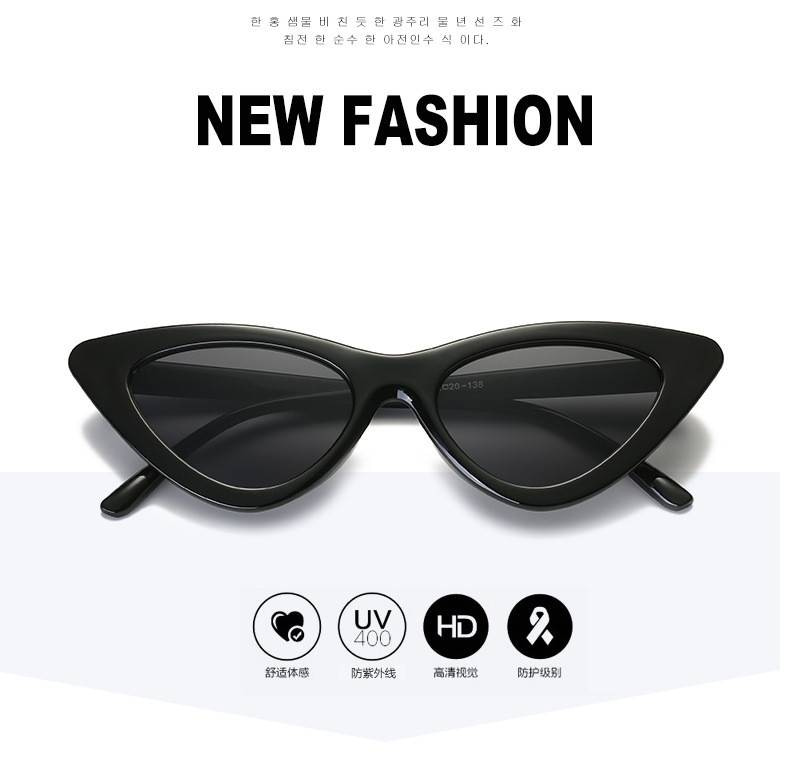 2020 mode lunettes De soleil femme marque concepteur vintage rétro triangulaire chat lunettes oculos De Sol Transparent océan uv400