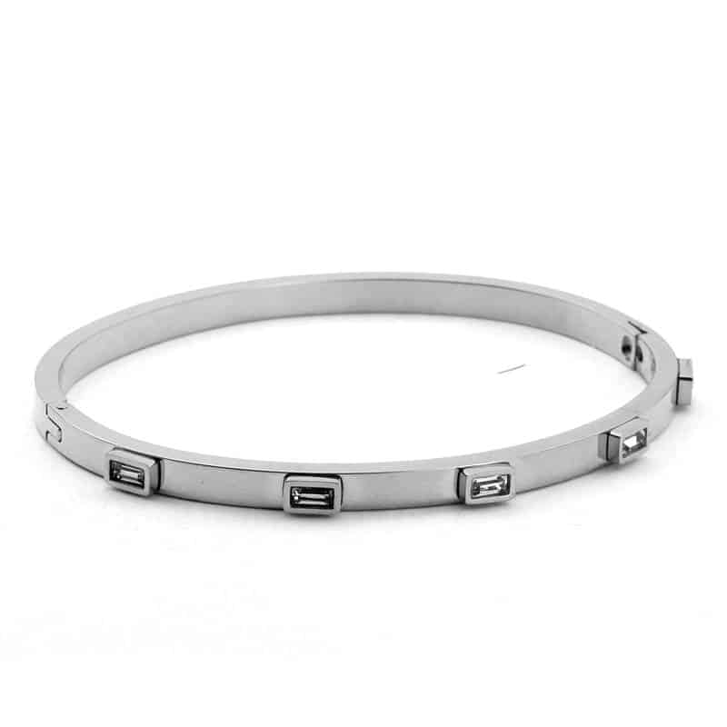 Bracelet de Luxe pas cher Acier inoxydable - Zircon Cubique
