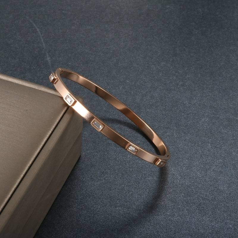 Bracelet de Luxe pas cher Acier inoxydable - Zircon Cubique
