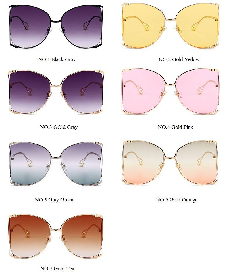45476 surdimensionné D carré lunettes de soleil femmes métal cadre mode luxe creux cadre marque lunettes de soleil femme dégradé nuances
