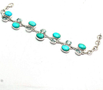 Bracelet Femmes Argent-Topazes Turquoises