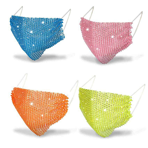 Masque strass 4 couleurs